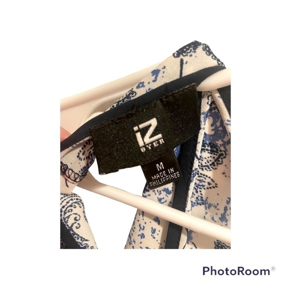 Iz Byer Tank Top Women's Size Medium Blue and Green - Picture 3 of 4